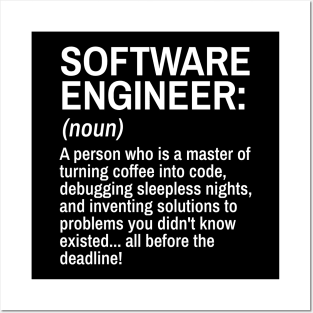 Software Engineer Funny Definition Engineer Definition / Definition of an Engineer Posters and Art